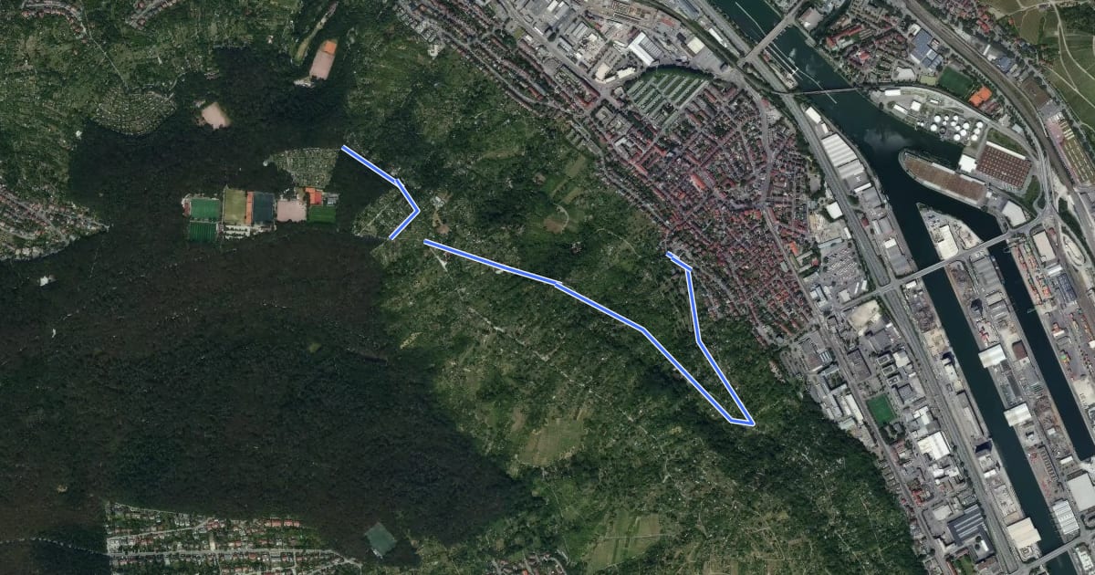 Маршрут Stichweg Schillerlinde - Wangen на спутниковом снимке