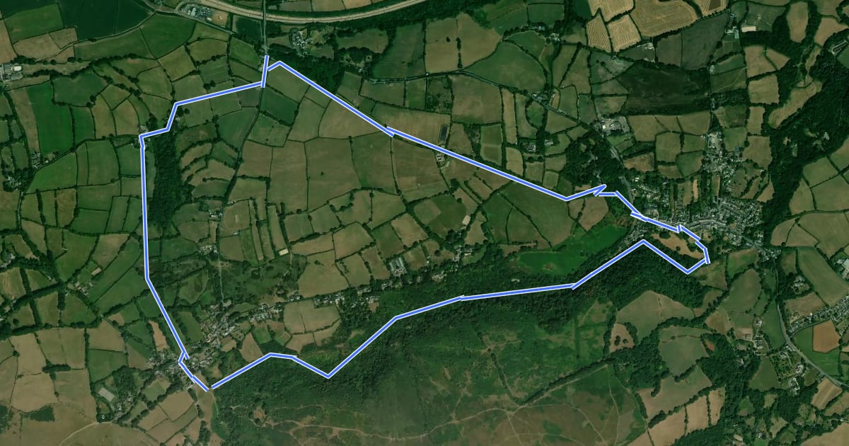 Маршрут Sticklepath to Belstone Circular на спутниковом снимке