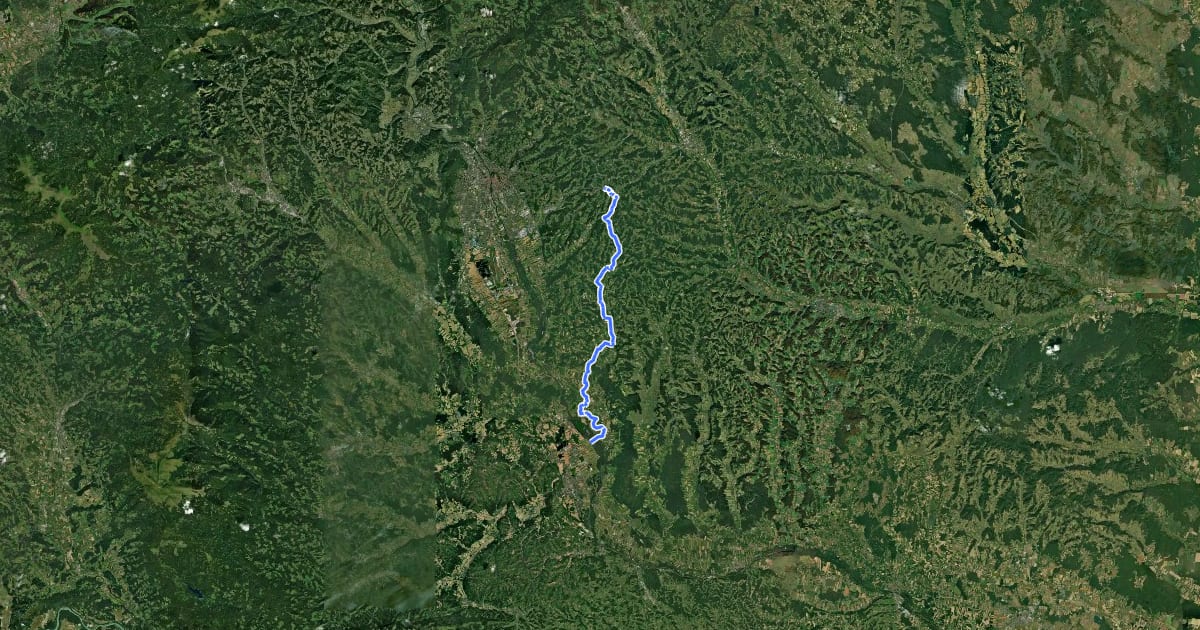 Маршрут Stiefingtalradweg на спутниковом снимке