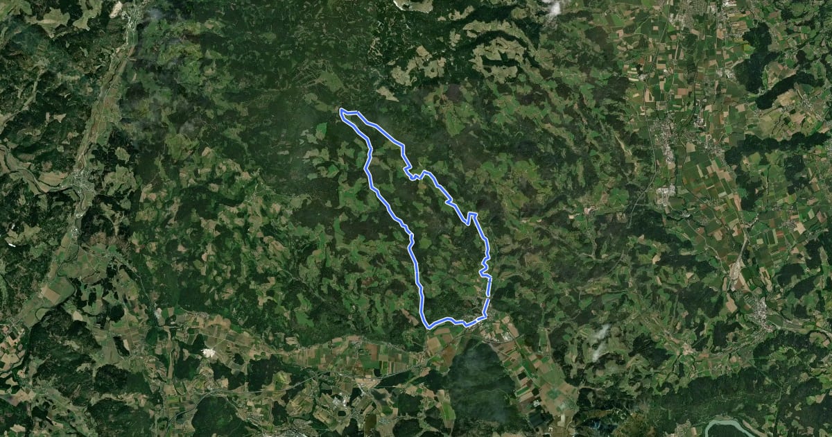 Маршрут Stiftergraben-Tour на спутниковом снимке