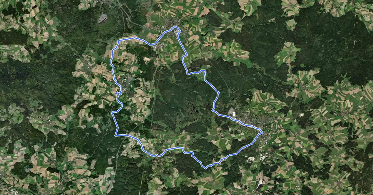 Маршрут Stiftländer Karpfenradweg на спутниковом снимке