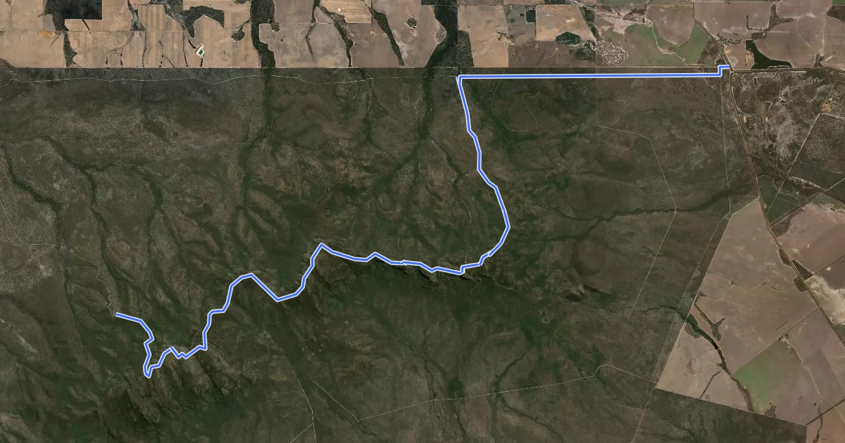 Маршрут Stirling Range Ridge Walk на спутниковом снимке