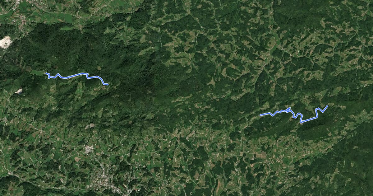 Маршрут STKP Boč - Gorišnica на спутниковом снимке