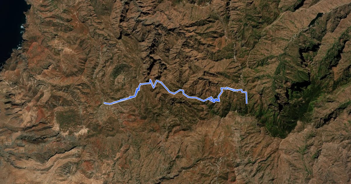 Маршрут STL3 Santiago Trails на спутниковом снимке