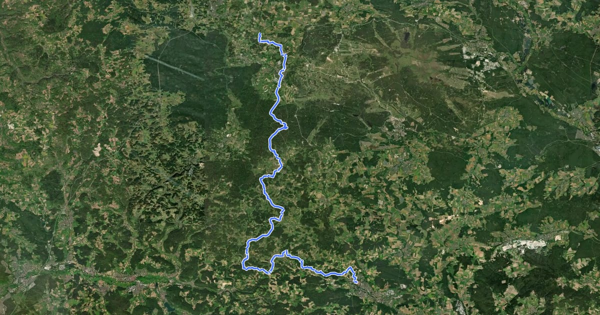 Маршрут Östlicher Albrandweg (Rotstrich) (Teil 3) на спутниковом снимке