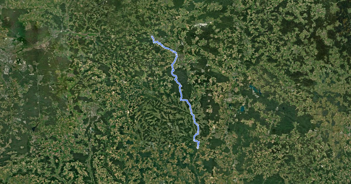 Маршрут Östlicher Albrandweg Sulzbach-Rosenberg - Kallmünz (Teil 4) на спутниковом снимке