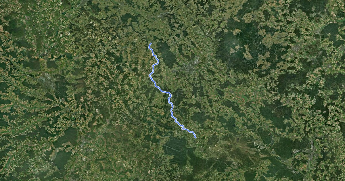 Маршрут Östlicher Albrandweg Thurnau - Steinamwasser (Teil 2) на спутниковом снимке