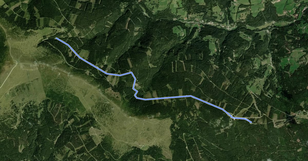 Маршрут Stoa Alm Route на спутниковом снимке