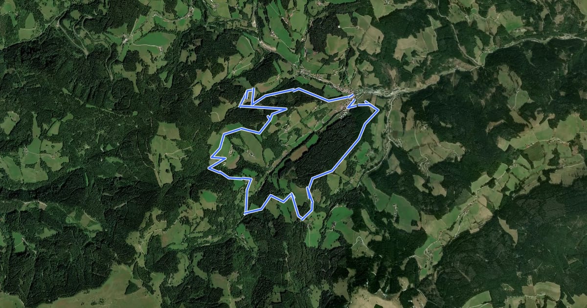 Маршрут Stoakogler Heimatwanderweg на спутниковом снимке