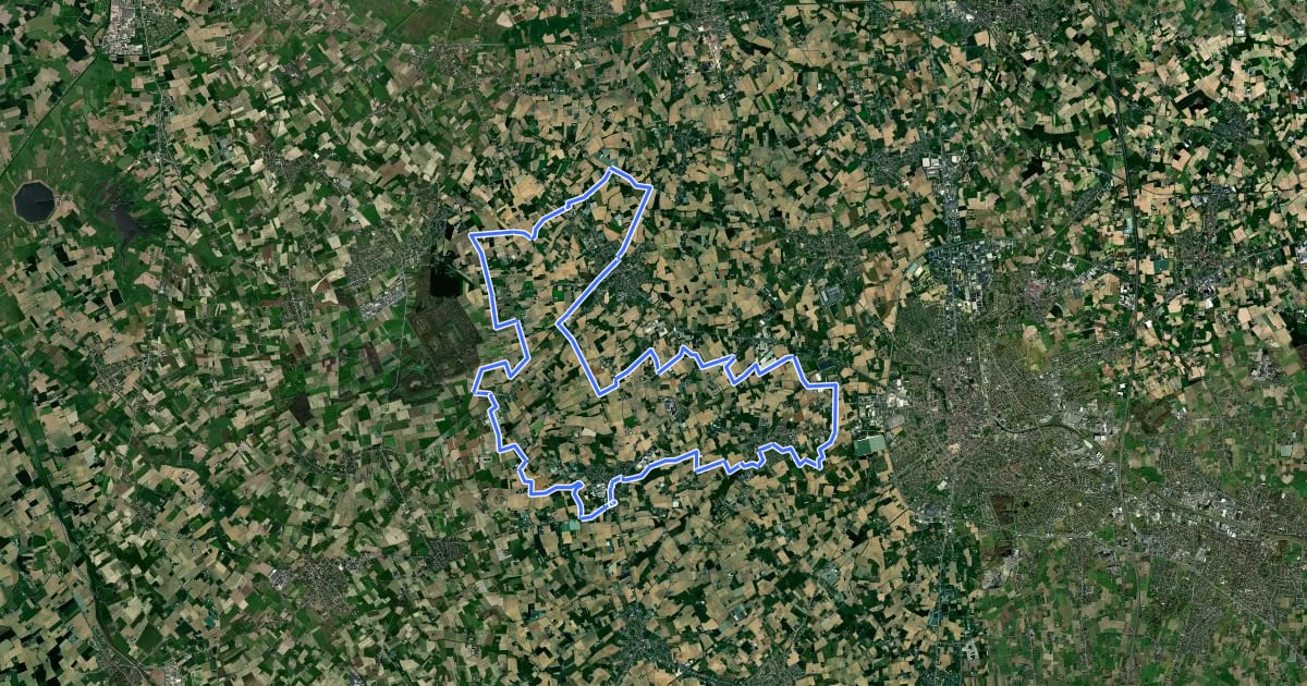 Маршрут Stoan Oost West Fietsroute на спутниковом снимке