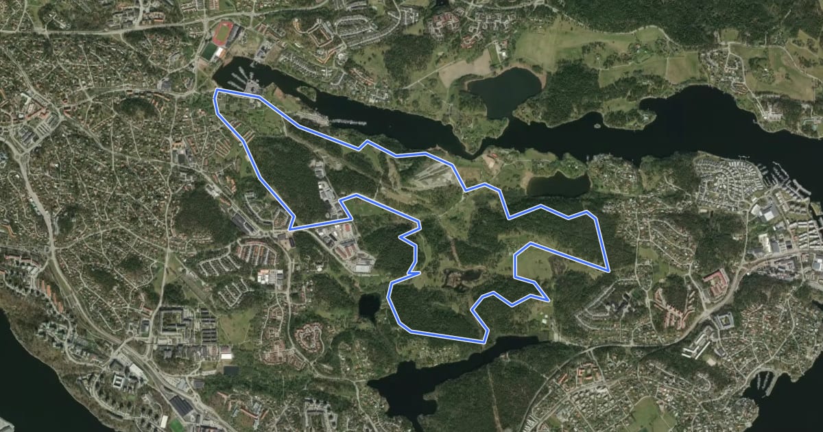 Маршрут Stockby 10 km на спутниковом снимке
