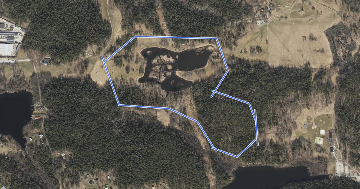 Маршрут Stockby 2 km на спутниковом снимке