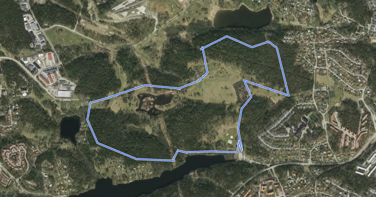 Маршрут Stockby 5 km на спутниковом снимке