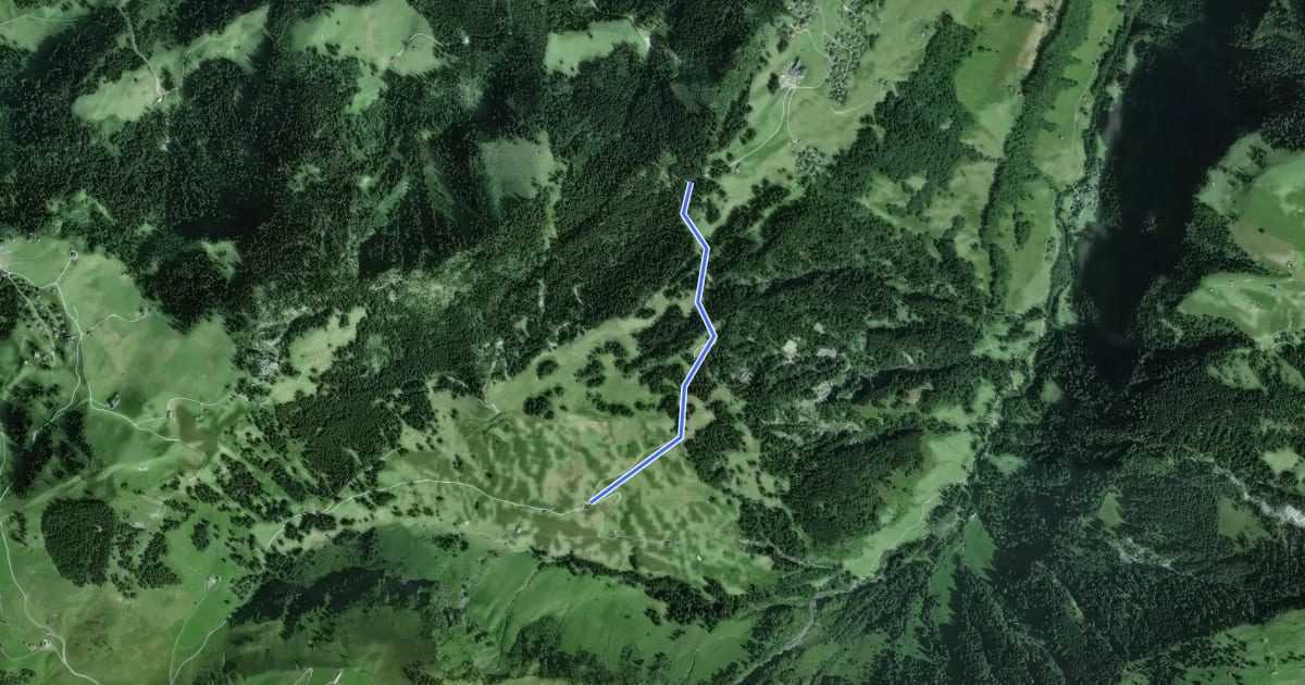 Маршрут Stockhütte - Lochhütte на спутниковом снимке