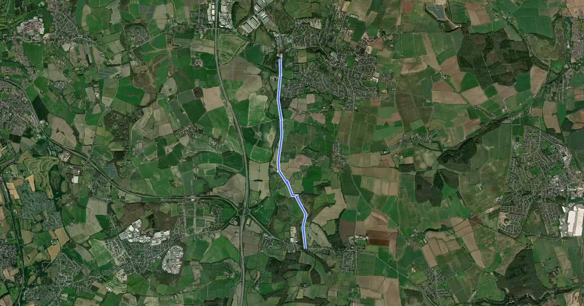 Маршрут Stockley Trail на спутниковом снимке