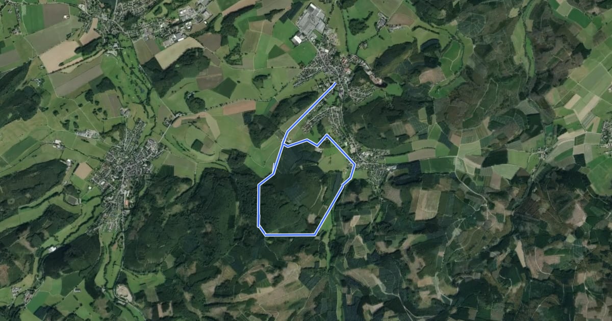 Маршрут Stockum Wanderweg St3 на спутниковом снимке