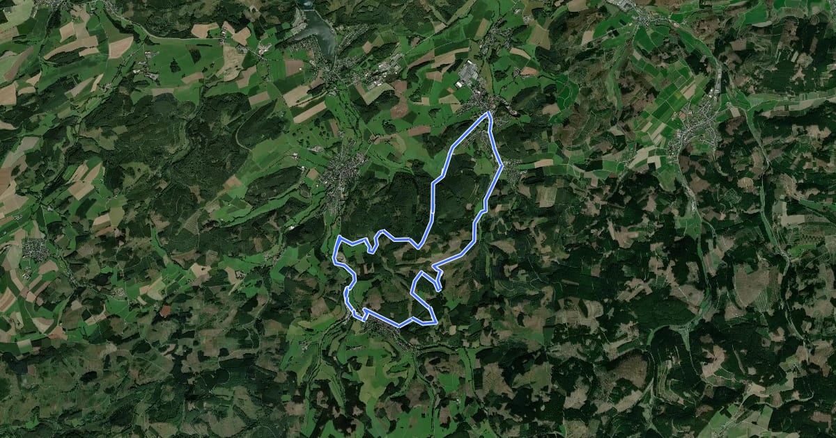 Маршрут Stockum Wanderweg St4 на спутниковом снимке