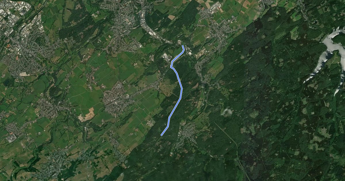 Маршрут Stolberg (01) - Stolberg (93) на спутниковом снимке