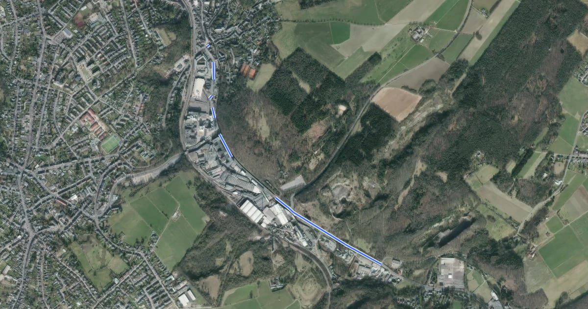 Маршрут Stolberg (91) - Stolberg (92) на спутниковом снимке