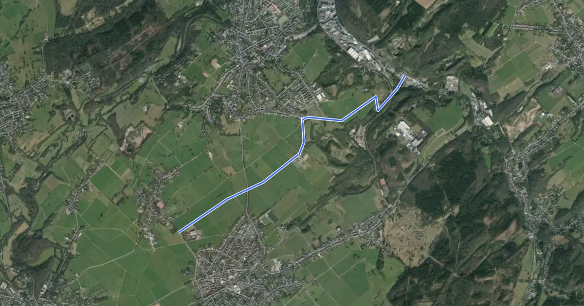 Маршрут Stolberg (91) - Stolberg (98) на спутниковом снимке