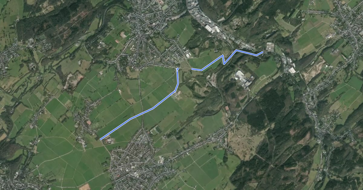Маршрут Stolberg (92) - Stolberg (98) на спутниковом снимке