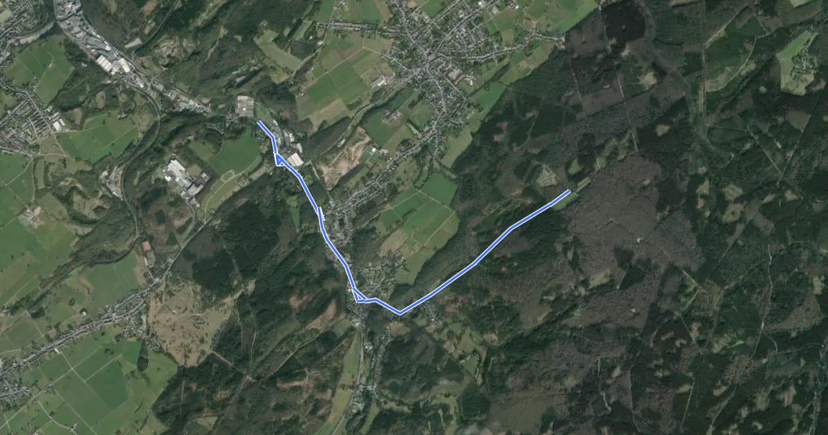 Маршрут Stolberg (93) - Stolberg (95) на спутниковом снимке