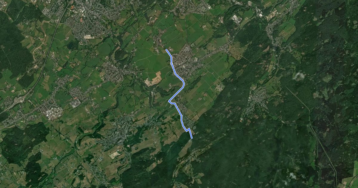 Маршрут Stolberg (98) - Stolberg (99) на спутниковом снимке