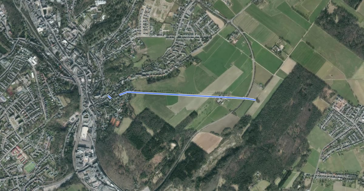Маршрут Stolberg Rundweg 4 на спутниковом снимке