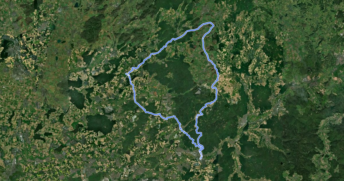 Маршрут Stolberg - Ysenburg - Weg на спутниковом снимке
