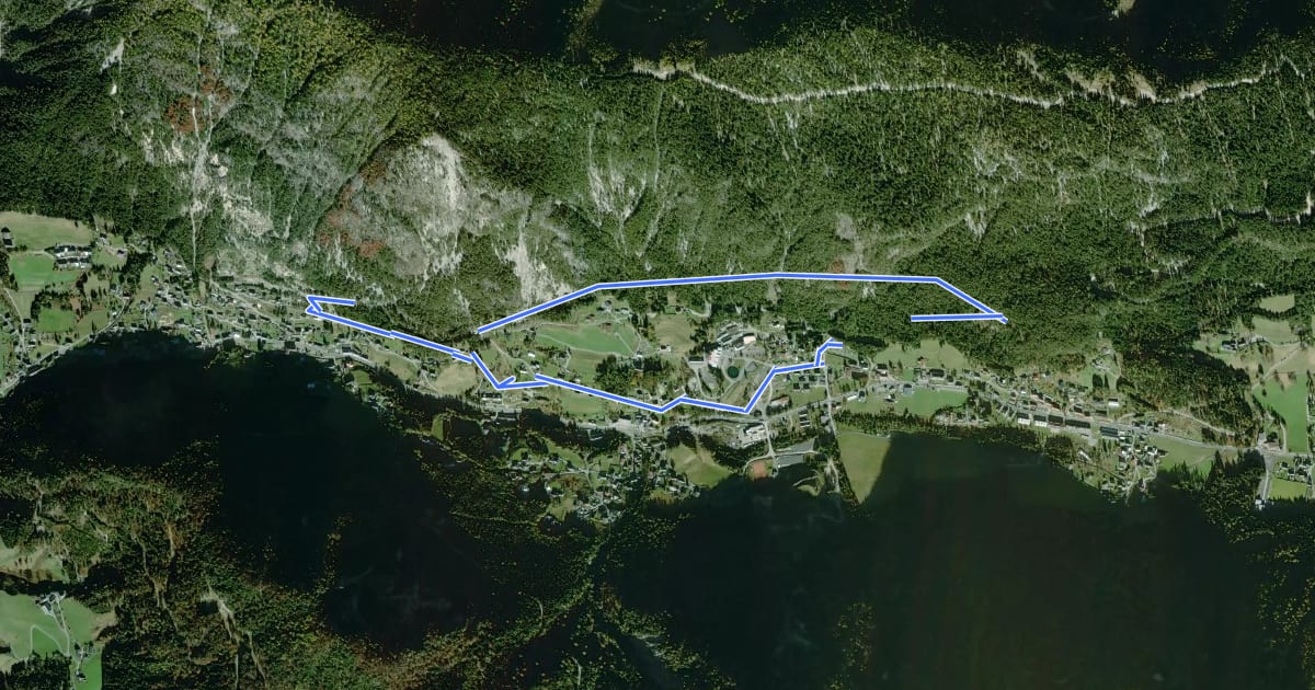 Маршрут Stollenwanderweg на спутниковом снимке