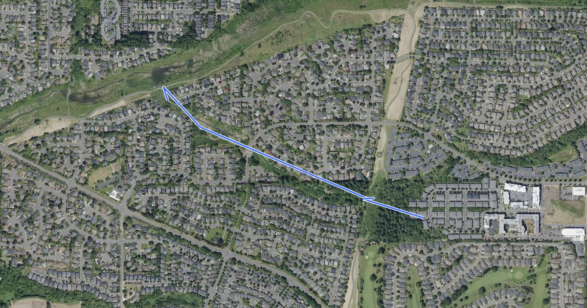 Маршрут Stoller Creek Greenway на спутниковом снимке