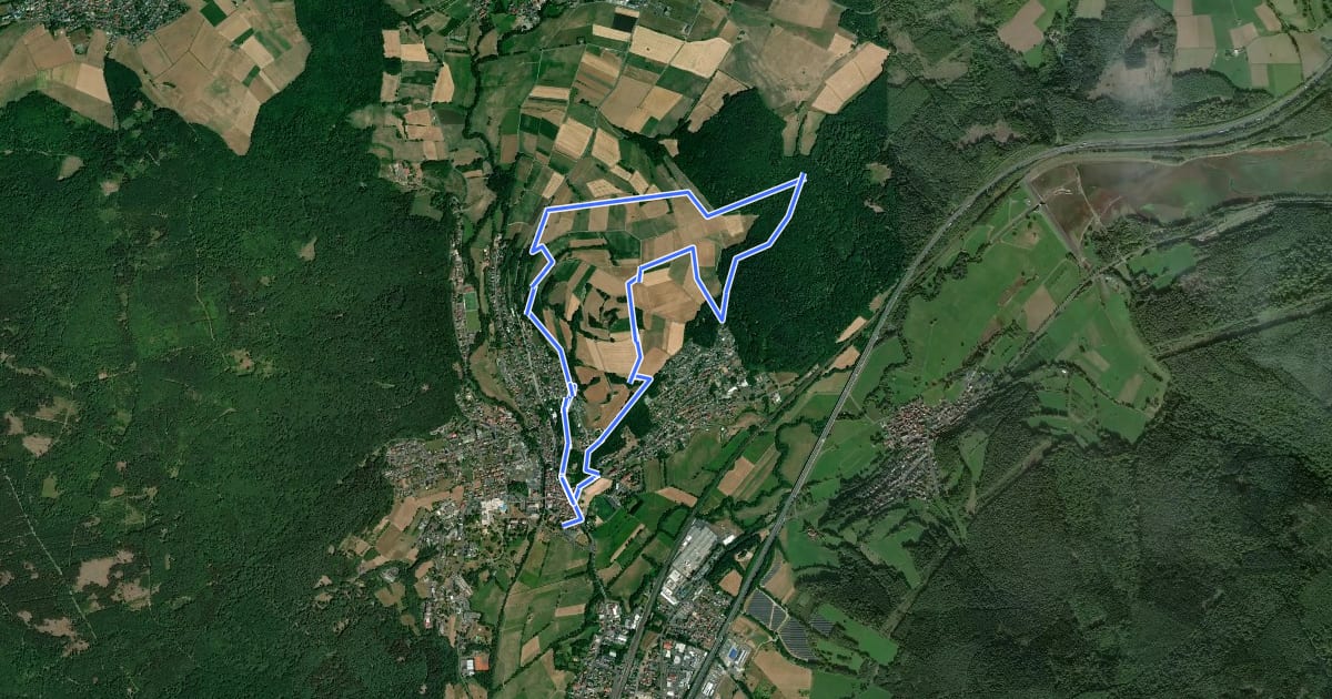 Маршрут Stolzenberger Ritterblick ( Spessartfährten ) на спутниковом снимке