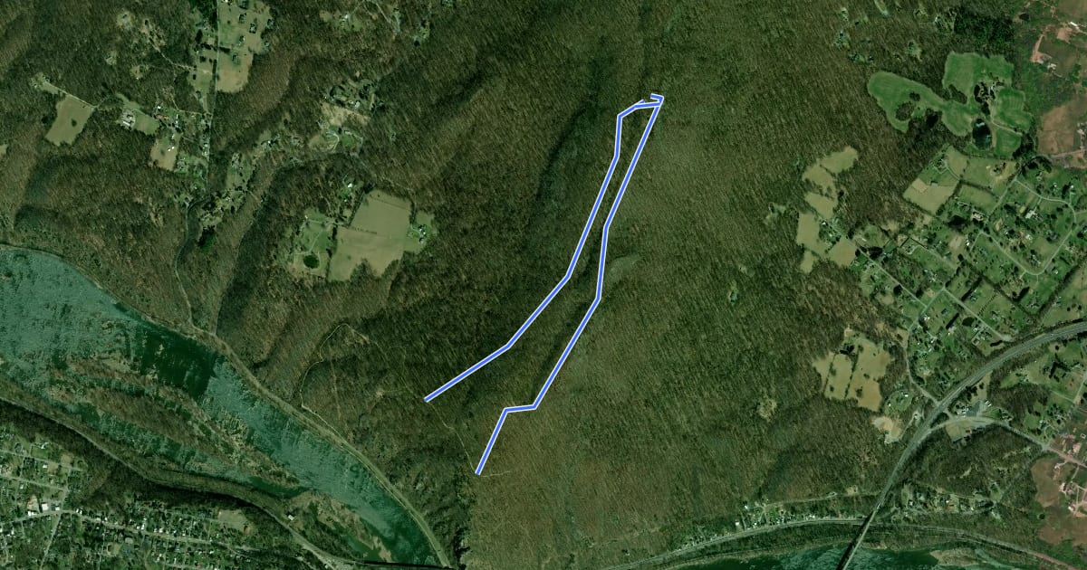 Маршрут Stone Fort Trail на спутниковом снимке