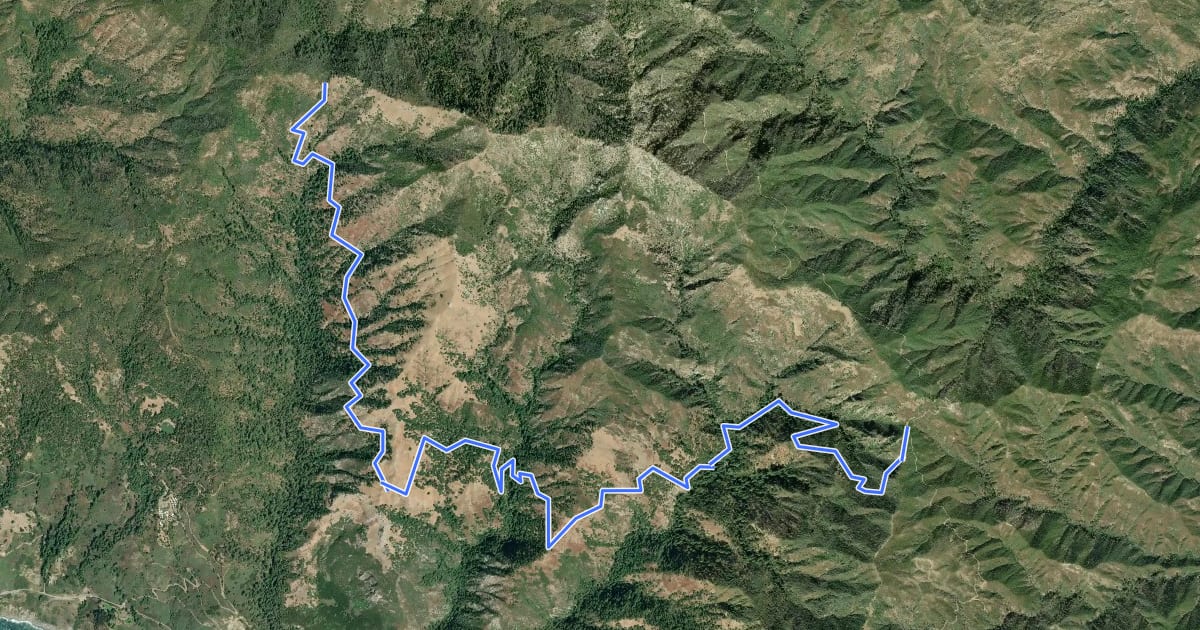 Маршрут Stone Ridge Trail на спутниковом снимке