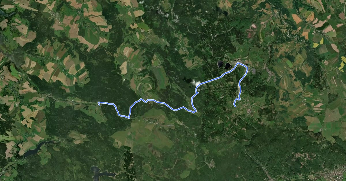 Маршрут Stoneman Miriquidi Road C: Holzhau – Zinnwald на спутниковом снимке
