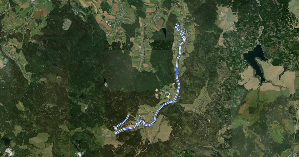 Маршрут Stoneman Miriquidi Road: Fichtelberg – Bärenstein на спутниковом снимке
