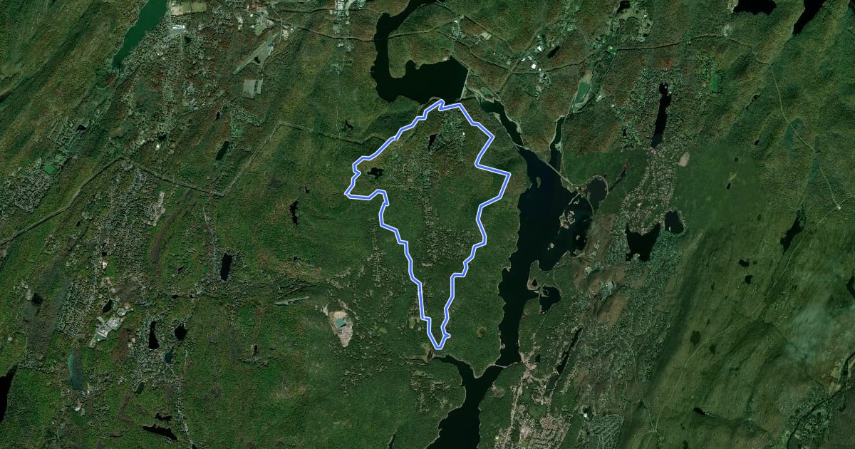 Маршрут Stonetown Circular Trail на спутниковом снимке