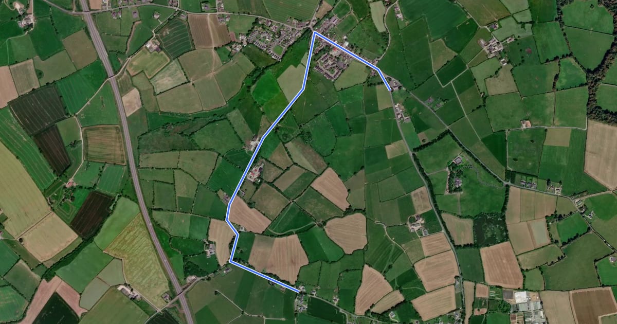 Маршрут Stoneyford Community Loop Walk на спутниковом снимке