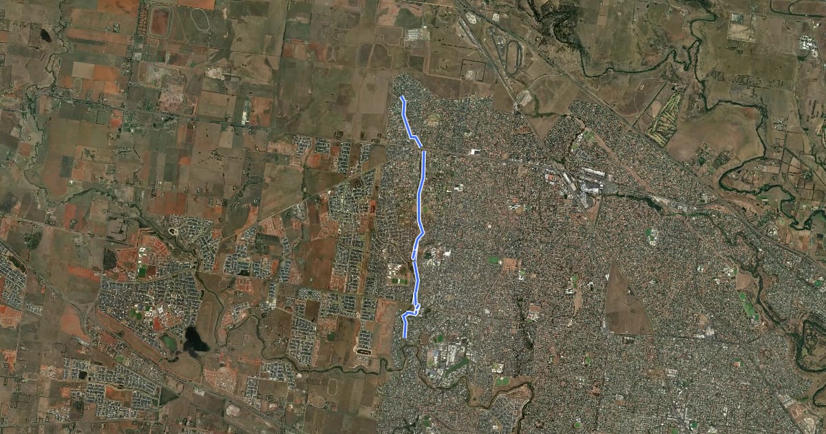 Маршрут Stony Hill Creek Trail на спутниковом снимке