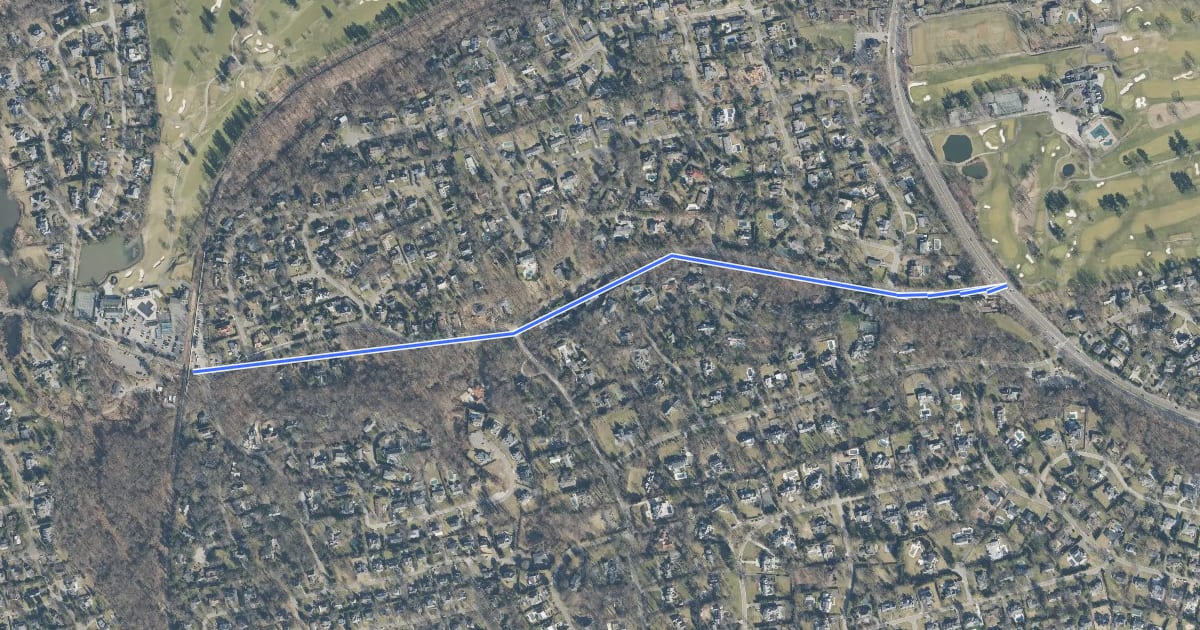 Маршрут Stonytown Road Shared-Use Path на спутниковом снимке
