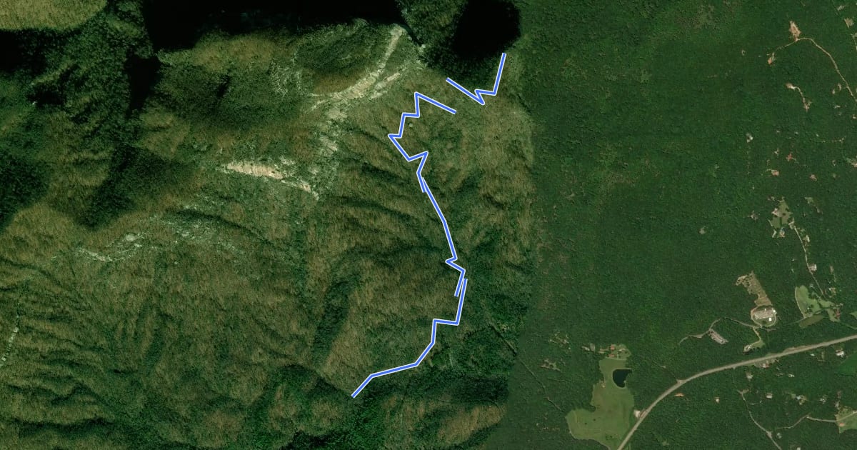 Маршрут Stool Mountain Trail на спутниковом снимке