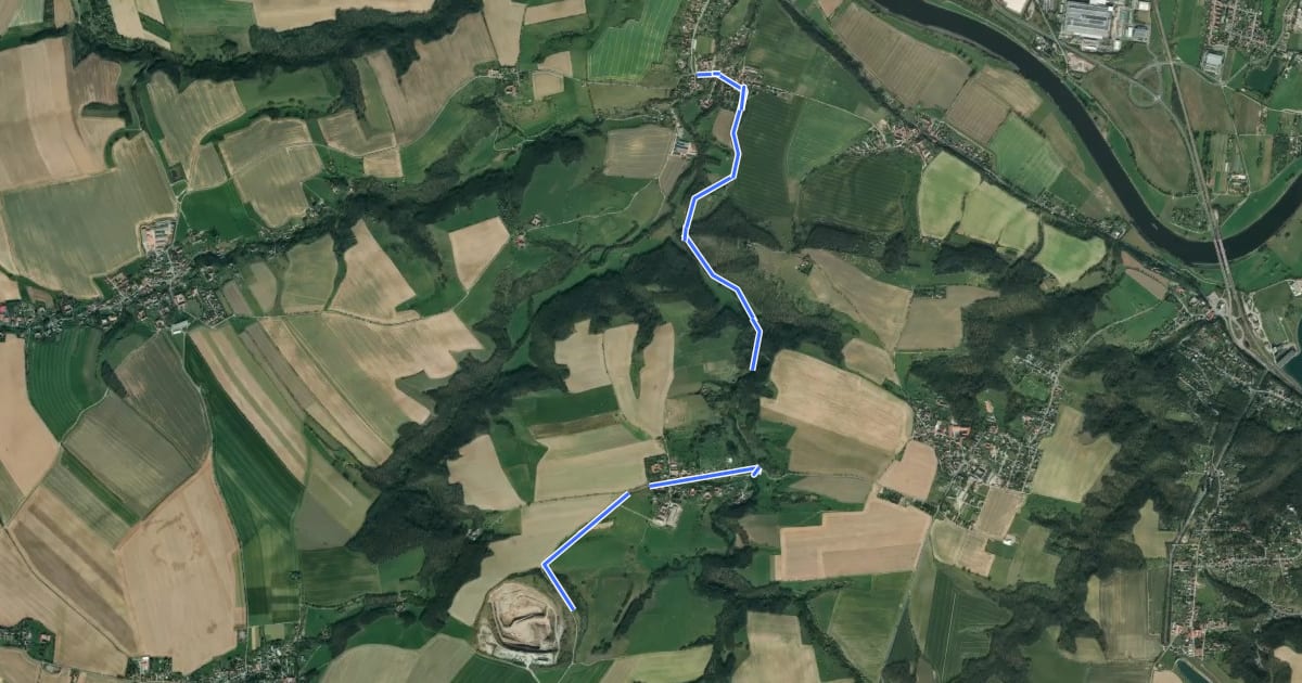 Маршрут StoppOmat Meißen/Elbe на спутниковом снимке
