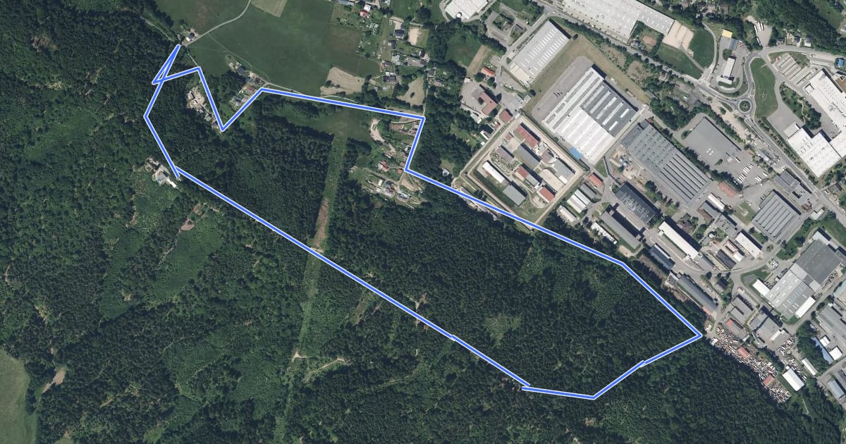 Маршрут Stopy 2. Světové války на спутниковом снимке