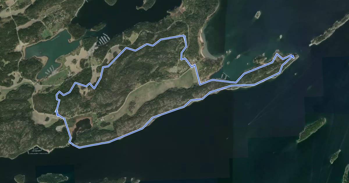 Маршрут Stora Gålöslingan на спутниковом снимке
