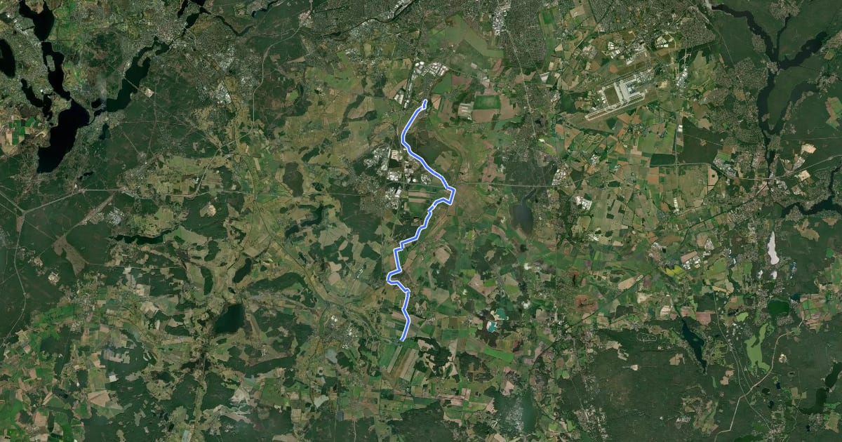 Маршрут Storchenroute на спутниковом снимке