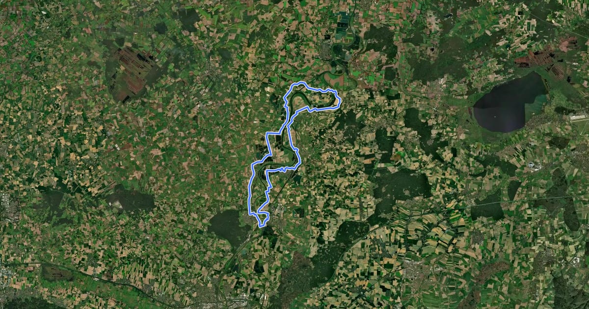 Маршрут Storchenroute на спутниковом снимке