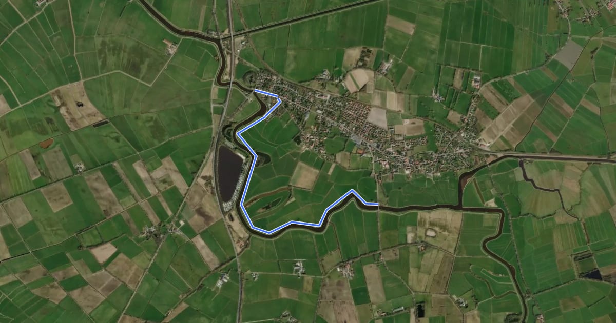 Маршрут Storchenroute Jümme (Runde Detern) на спутниковом снимке