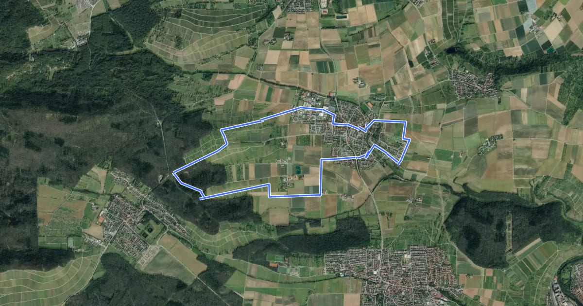 Маршрут Storchenweg на спутниковом снимке