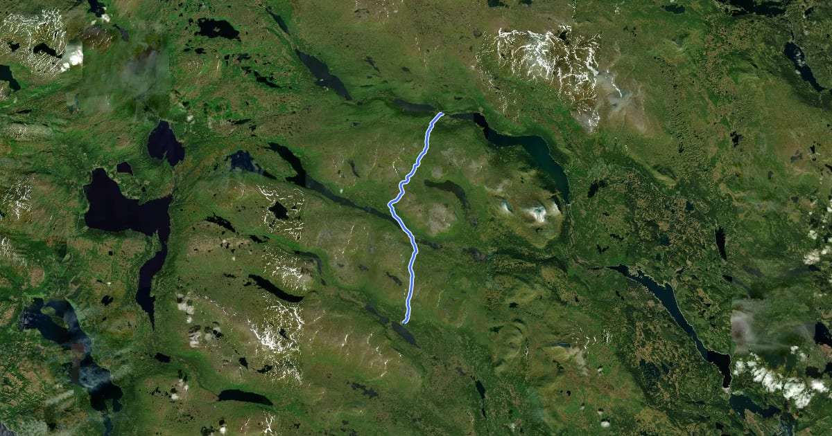 Маршрут Storjola - Härbergsdalen на спутниковом снимке