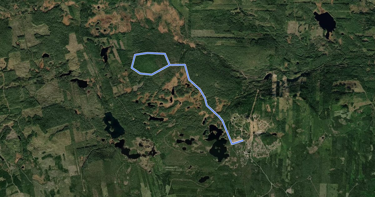 Маршрут Stormon runt 10 km на спутниковом снимке